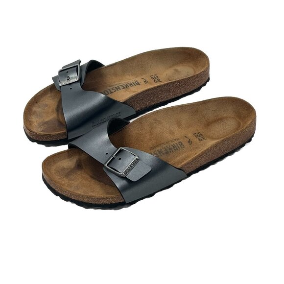 Birkenstock Shoes - Birkenstock Metallic Gray Madrid Sandals Sz 39 Sz 8.5